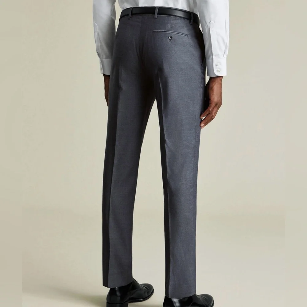 C. TYRWHITT CLASSIC FIT NATURAL STRETCH TWILL TROUSER AIRFORCE BLUE - 42W / 34L - Picture 3 of 7